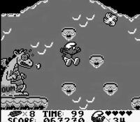 une photo d'Ã©cran de Les Schtroumpfs sur Nintendo Game Boy